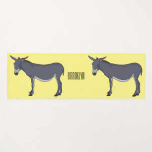 Tapete De Yoga Ilustração de desenho animado de Donkey