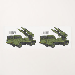 Tapete De Yoga Ilustração de desenho animado de mísseis militares