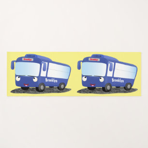 Tapete De Yoga Ilustração de desenho animado de ônibus moderno az
