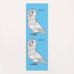 Tapete De Yoga ilustração de desenho animado de pombo jacobino