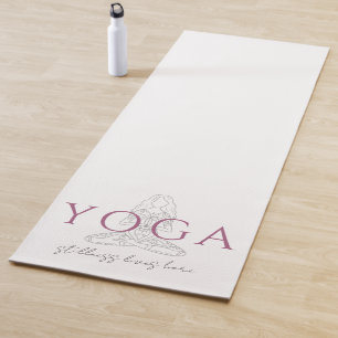 Tapete De Yoga Ilustração de Instrutor de Yoga Minimalista na Pos