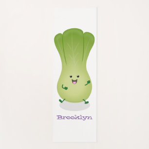Tapete De Yoga Imagem de desenho animado bonito de "baby bok choy