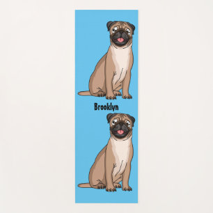 Tapete De Yoga Imagem de desenho animado de cachorro feliz e engr