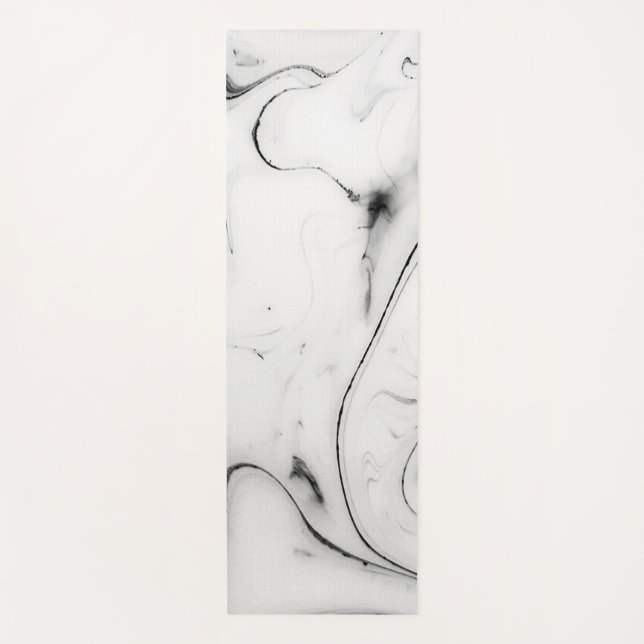 Tapete De Yoga Imagem de mármore branco elegante (Frente)