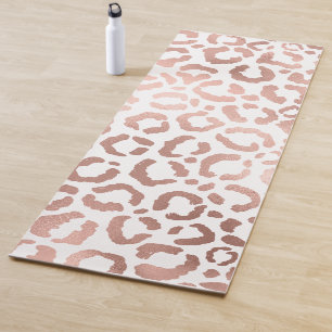 Tapete De Yoga Impressão Animal Leopard Cheetah, Rosa Chic