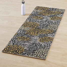 Tapete De Yoga Impressão animal mista Zebra Leopard Tiger Mistura