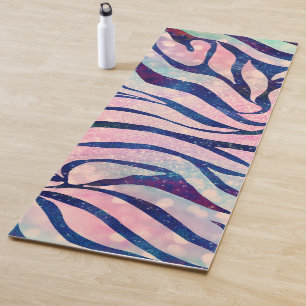 Tapete De Yoga Impressão de Azul Metálico Na moda