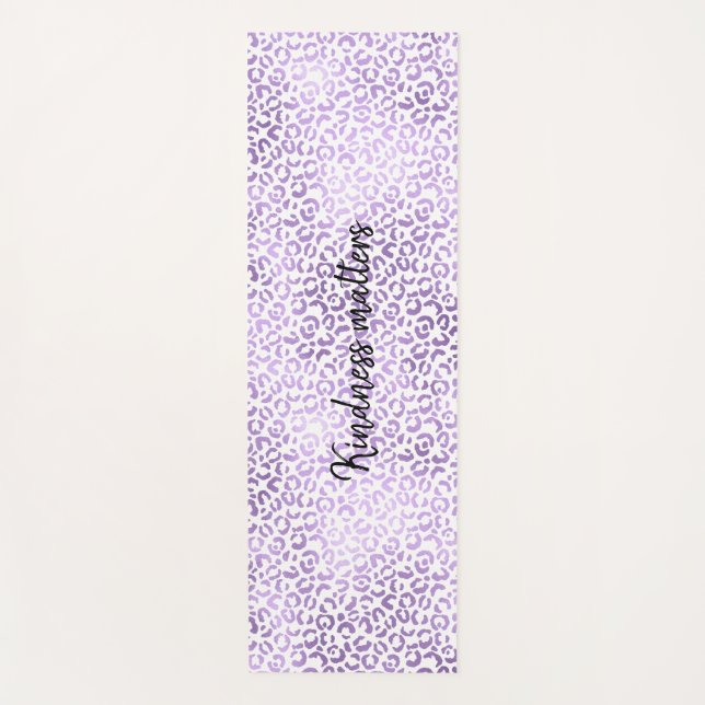 Tapete De Yoga Impressão de Leopardo Roxo personalizada (Frente)