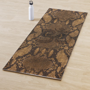 Tapete De Yoga Impressão de Yoga Mat Cobra da pele castanha