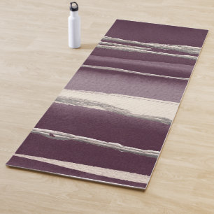Tapete De Yoga Impressão do abstrato do roxo do rosa da prata
