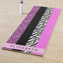 Impressão Leopardo, Impressão Zebra, Rosa, Seu Nom