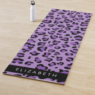 Tapete De Yoga Impressão Leopardo, Manchas, Leopardo Roxo, Seu No