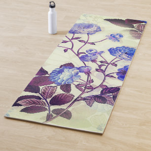 Tapete De Yoga Impressão Roxo bonito em Verde