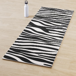 Tapete De Yoga Impressão Zebra, Banhas Zebra, Preto E Branco