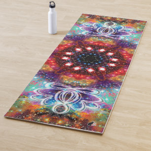 Tapete De Yoga Incandescência Zen Lotus Star Kaleid