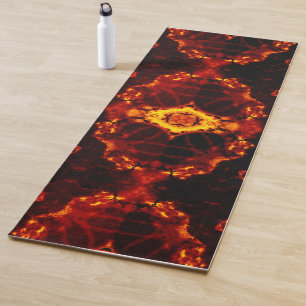 Tapete De Yoga Inferno Nexus - Arte Caleidoscópica Fiery