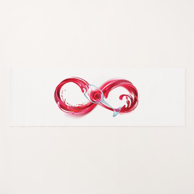 Tapete De Yoga Infinidade com vinho tinto (Frente (Horizontal))