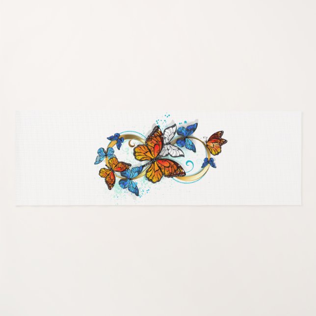 Tapete De Yoga Infinity of Monarch Butterflies (Frente (Horizontal))