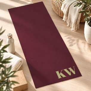 Tapete De Yoga Inicials Personalizadas com Monograma Moderno em B
