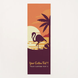 Tapete De Yoga ioga de texto personalizado tropical Flamingo