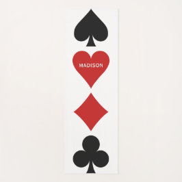 Tapete De Yoga Ioga do Player de Cartão de Nome Personalizado