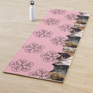 Tapete De Yoga Ioga Mat Cat Crowd c/Swirls