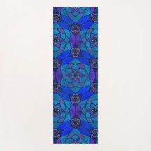 Ioga mat com mandala rica em tons de joia