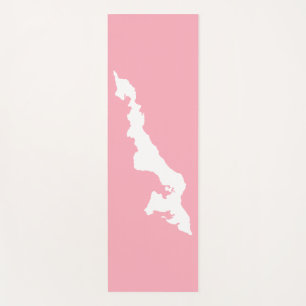 Tapete De Yoga Ioga Mat da Ilha dos Peixes - Branco/Rosa