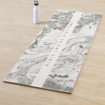 ioga mat personalizado com efeito de mármore