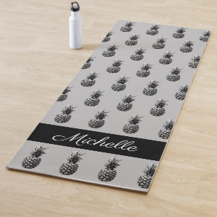 Tapete De Yoga Ioga Personalizada Elegante Pineapple