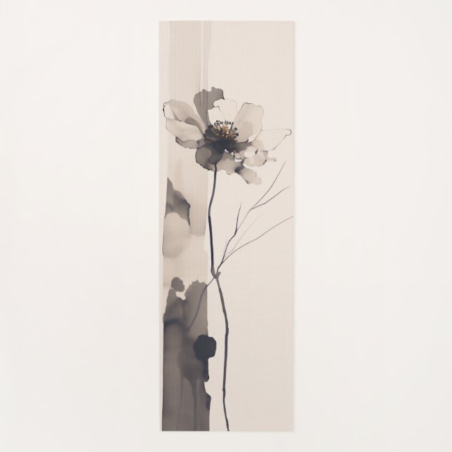 Tapete De Yoga Japandi Yoga Mat - Força e Serenidade (Frente)