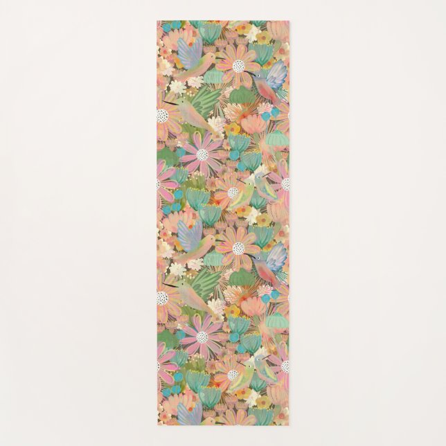 Tapete De Yoga Jardim de aves (Frente)