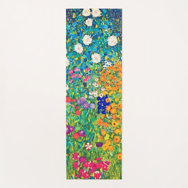 Tapete De Yoga Jardim Flor, Gustav Klimt (Frente)