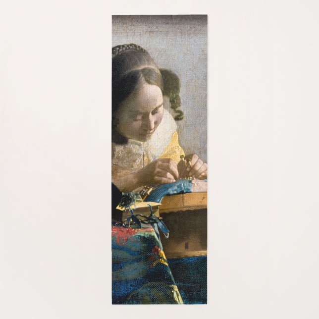 Tapete De Yoga Johannes Vermeer - O Lacemaker (Verso)