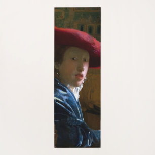 Tapete De Yoga Johannes Vermeer - Rapariga com Chapéu Vermelho