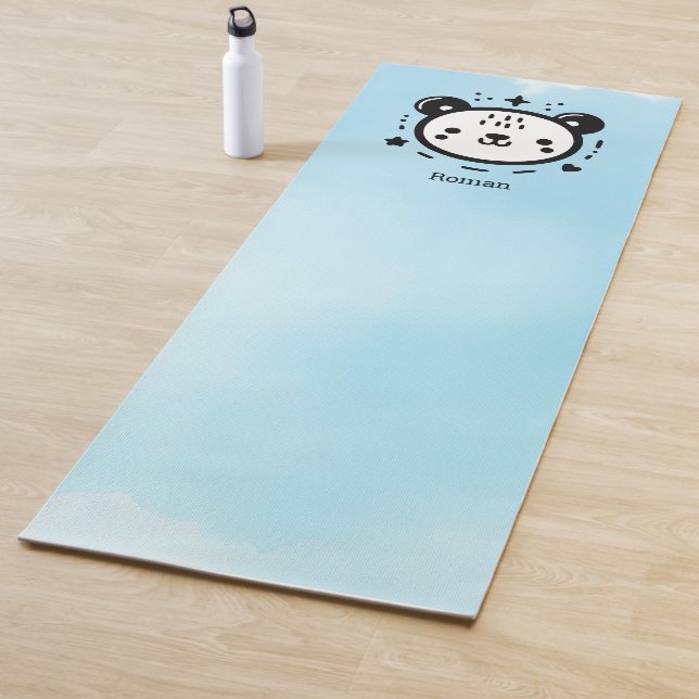 Tapete De Yoga Kawaii Bonitinho Urso Face - Kawaii - Arte de Linh (In Situ)