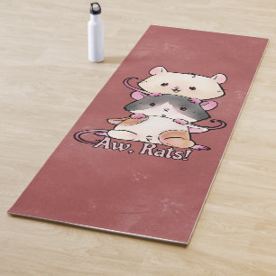 Tapete De Yoga Kawaii Rats Yoga Mat