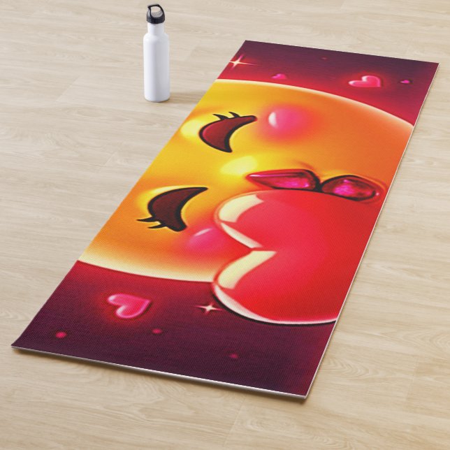 Tapete De Yoga Kiss Emoji: Love and Hearts Art (In Situ)