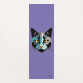 Tapete De Yoga Kreative Katzenkopf Illustration
