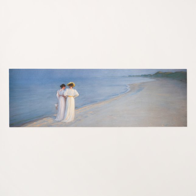 Tapete De Yoga Kroyer - Noite de Verão em Skagen Beach (Verso (Horizontal))