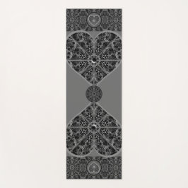 Tapete De Yoga Lace cerâmico Preto