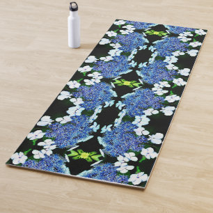 Tapete De Yoga Lacecap Hydrangea Flower Close Abstrato