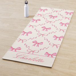 Tapete De Yoga Laço Rosa Fofo