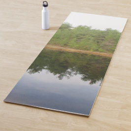 Tapete De Yoga Lago de Reflexão da Árvore do Pinheiro