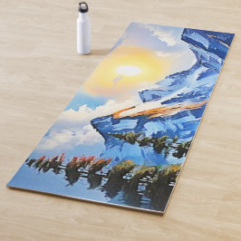 Tapete De Yoga Lago Montanha: Vista Cênnica