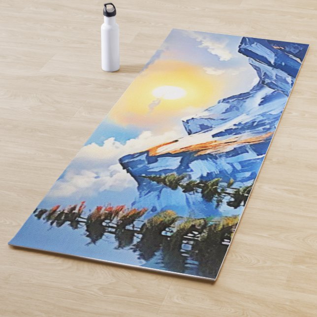 Tapete De Yoga Lago Montanha: Vista Cênnica (In Situ)