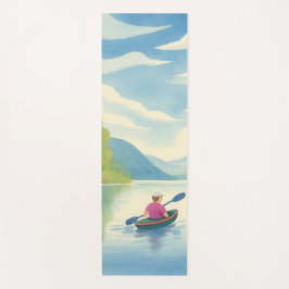 Tapete De Yoga Lake Kayak Matching Left Watercolor