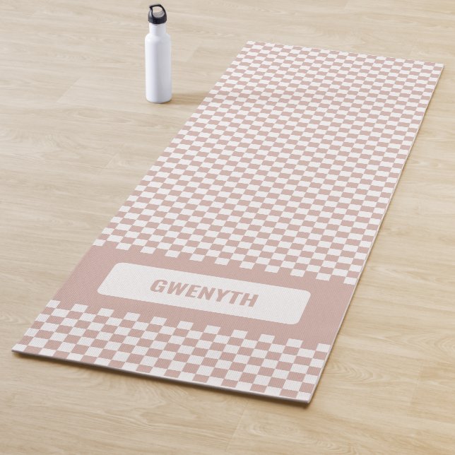 Tapete De Yoga Lâmpada Verificada Personalizada, Rosa Dupla Face (In Situ)