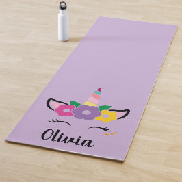 Tapete De Yoga Lavanda do Rainbow Unicorn Personalizada Yoga Mat