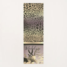Lavanda Dourada Leopardo Safari Floral
